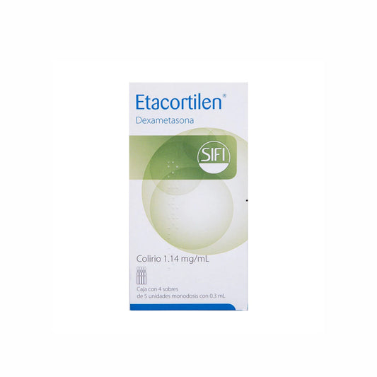 ETACORTILEN 1.14 mg/ml Solución Oftálmica caja con 4 Sobres de 5 Unidades Monodosis 0.3ml c/u