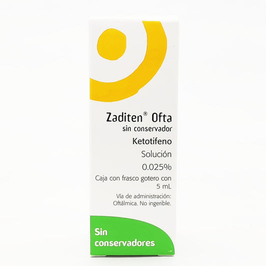 ZADITEN OFTA .025% Solución Oftálmica 5ml